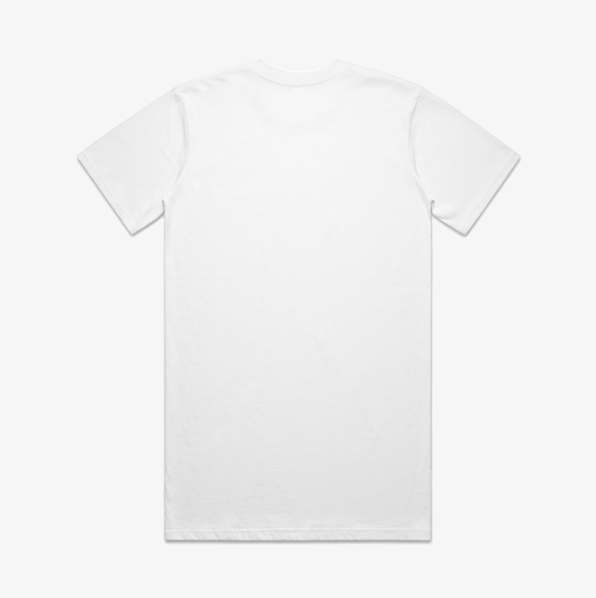 Stamos Bien's new premium, 100% cotton, unisex , white heavy t-shirt.